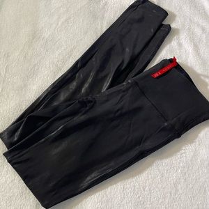 Spanx faux leather leggings, size small